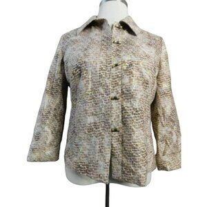 Chico's Size L Large (2) Shimmer Lined Jacket Blazer